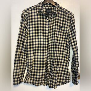 Only & Sons Long Sleeve Plaid Flannel Button-Up Shirt